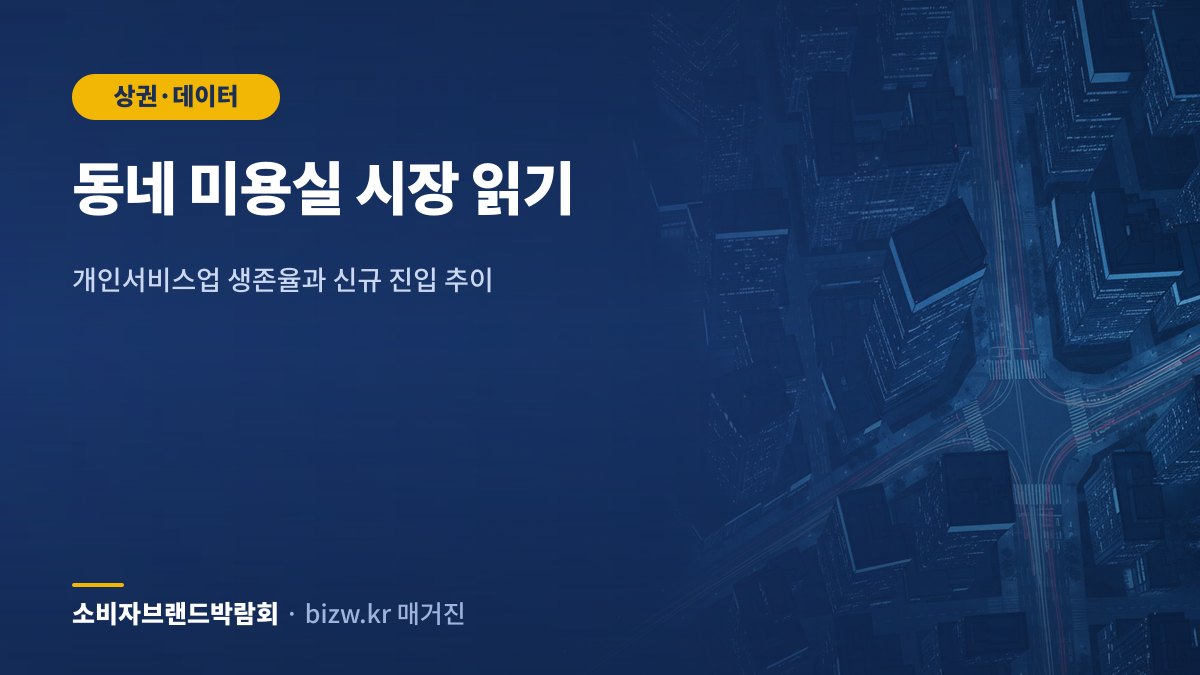 동네 미용실 시장 읽기: 개인서비스업 생존율과 신규 진입 추이