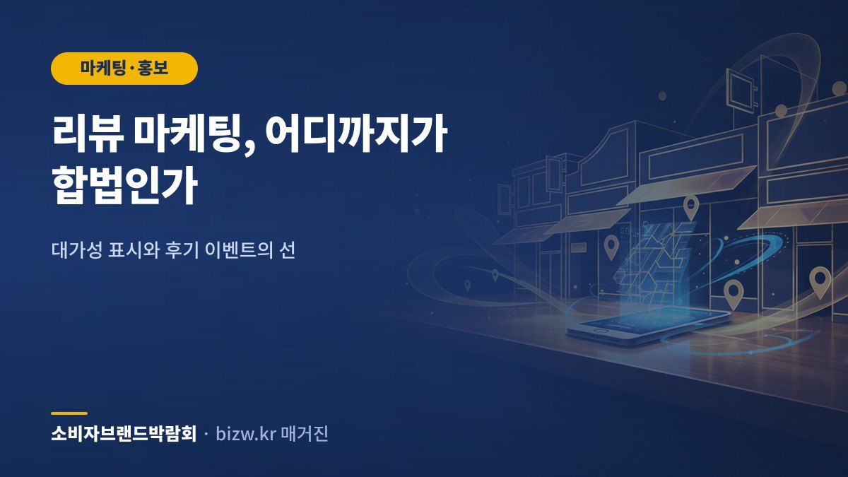 리뷰 마케팅, 어디까지가 합법인가: 대가성 표시와 후기 이벤트의 선