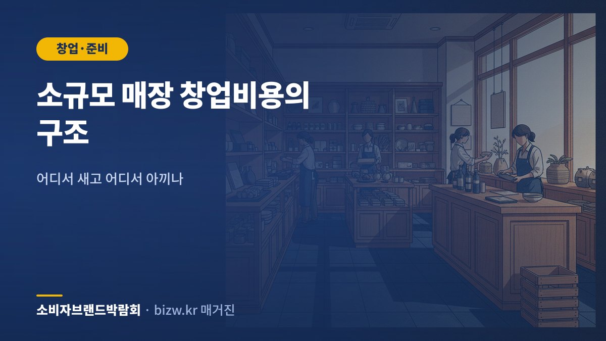소규모 매장 창업비용의 구조: 어디서 새고 어디서 아끼나