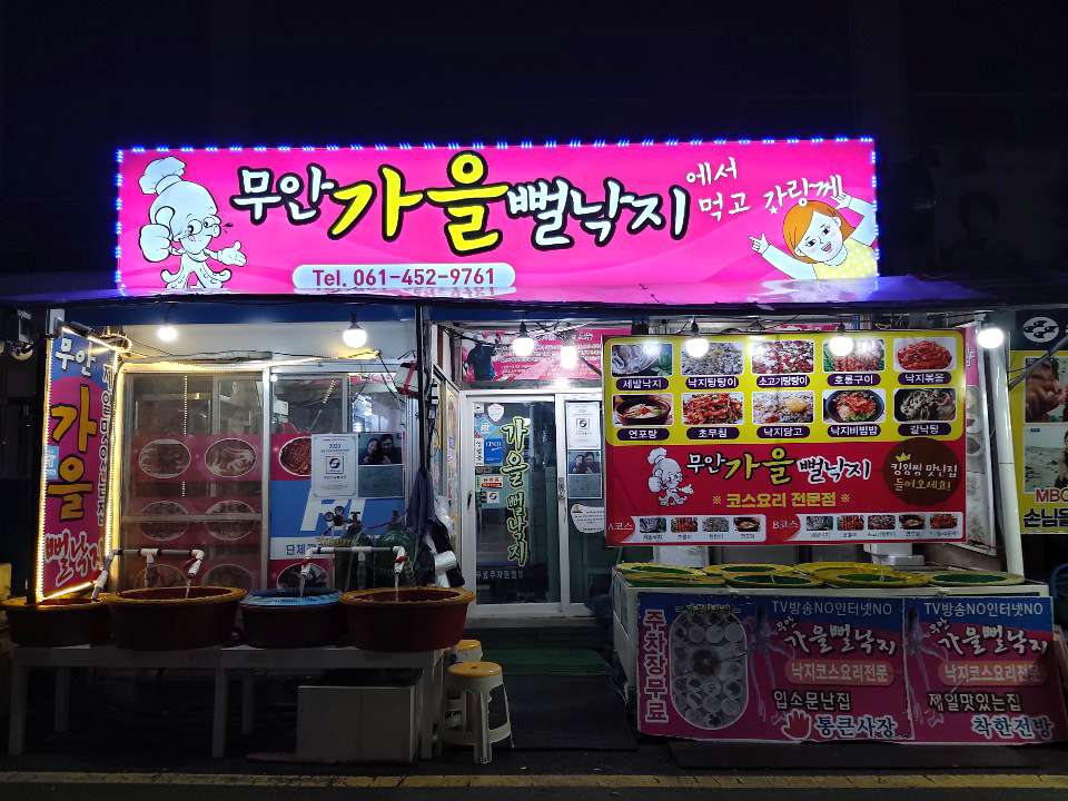 무안가을뻘낙지